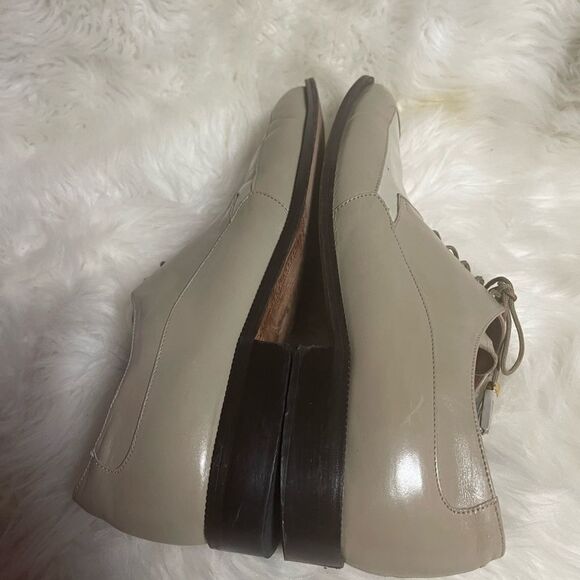 Marco Vicci leather beige and taupe men’s shoes lace with tassel accent SZ13M main image 4